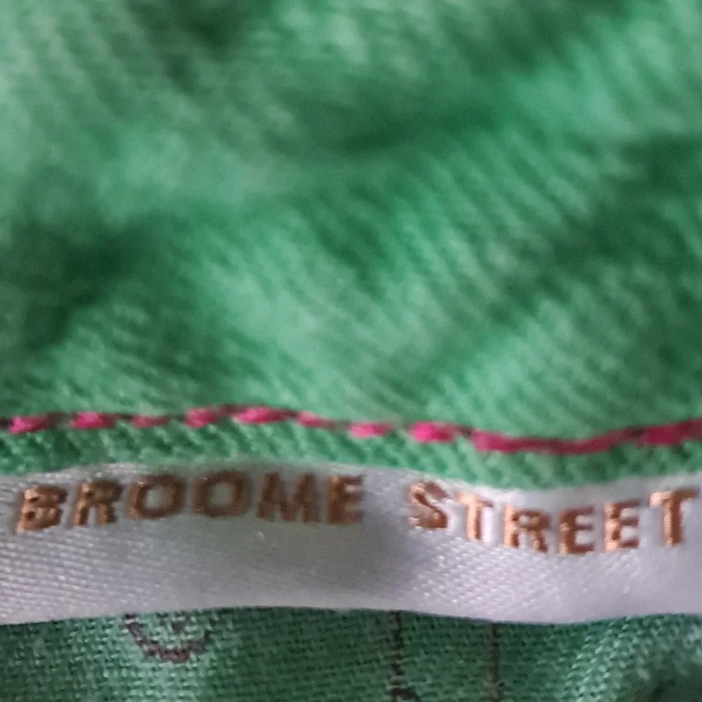 Kate Spade Broome St Jeans, Sz 24 Green Denim Skinny Raw Hem EUC